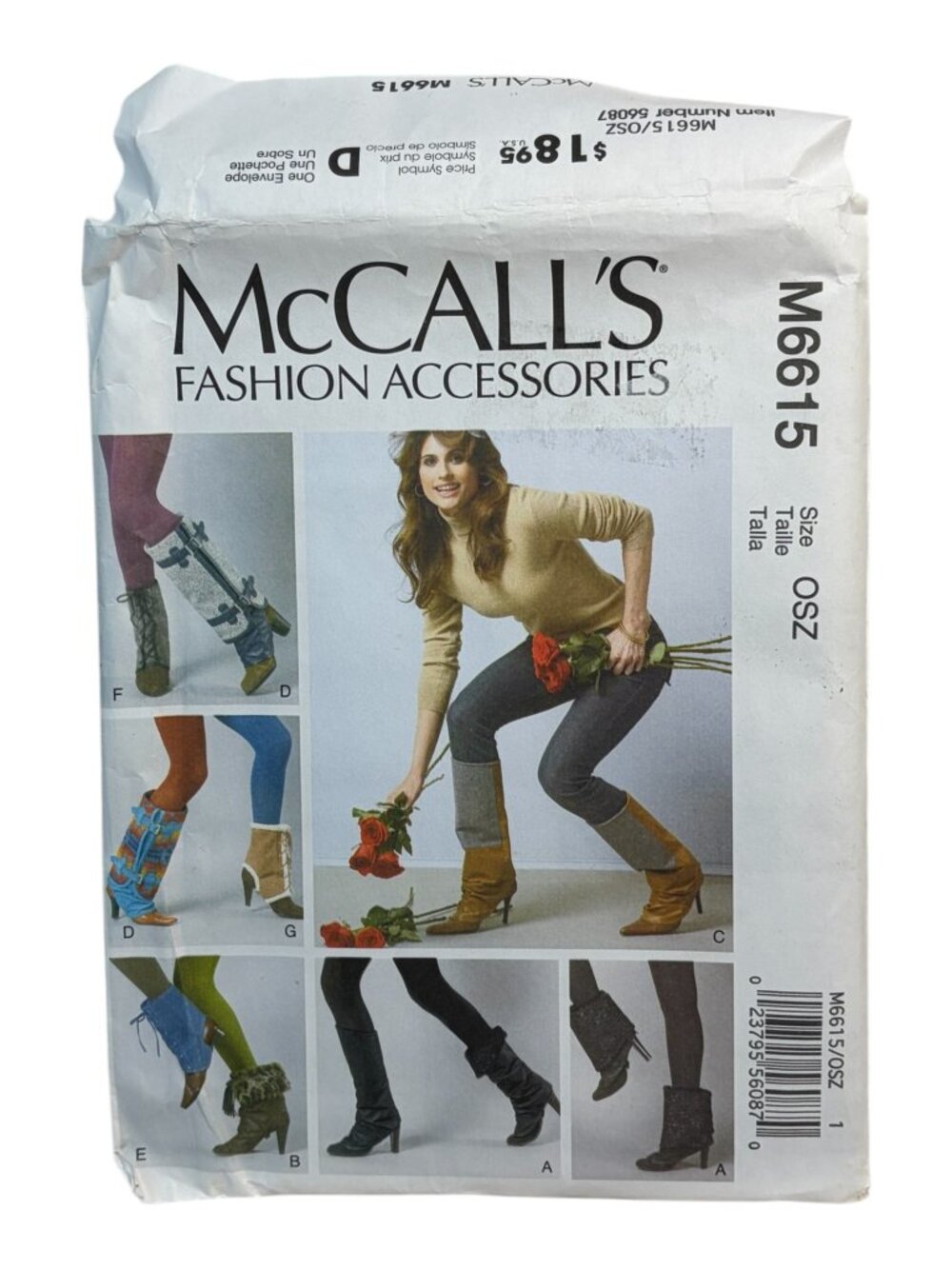 McCall's Fashion Accessories Pattern M6615 Footwear Toppers FF Uncut Complete